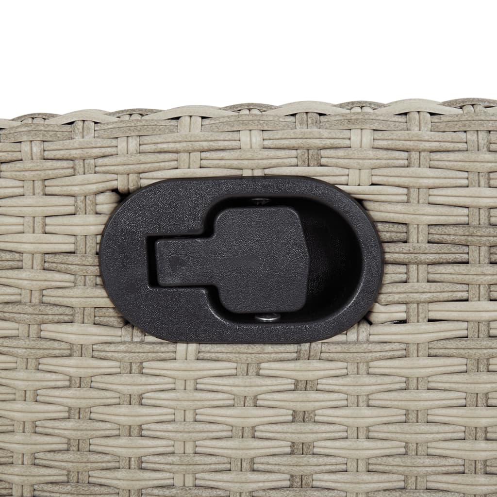 Set mobilier grădină cu perne, 9 piese, gri deschis, poliratan GartenMobel Dekor