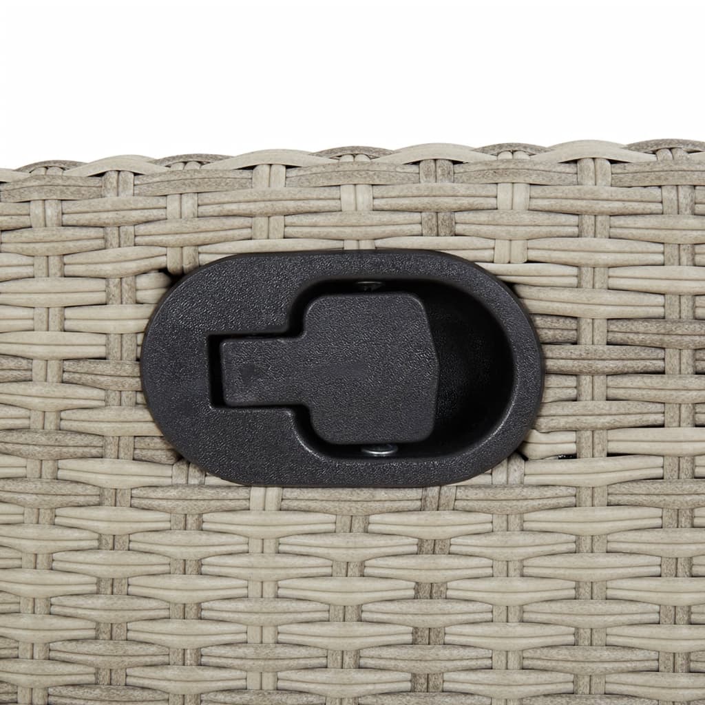 Set mobilier grădină cu perne, 9 piese, gri deschis, poliratan GartenMobel Dekor