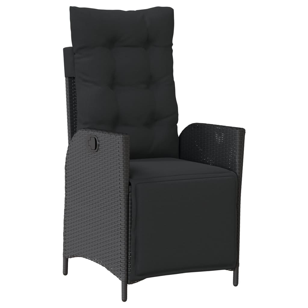 Set mobilier de grădină cu perne, 5 piese, negru, poliratan GartenMobel Dekor