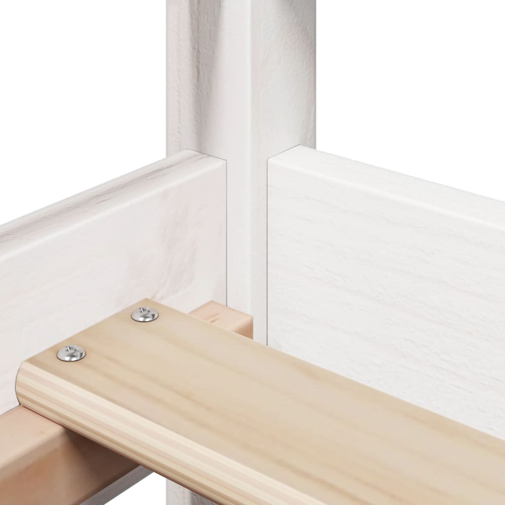 Set pat de zi/bancă cu acoperiș, alb, 80x200 cm, lemn masiv pin GartenMobel Dekor