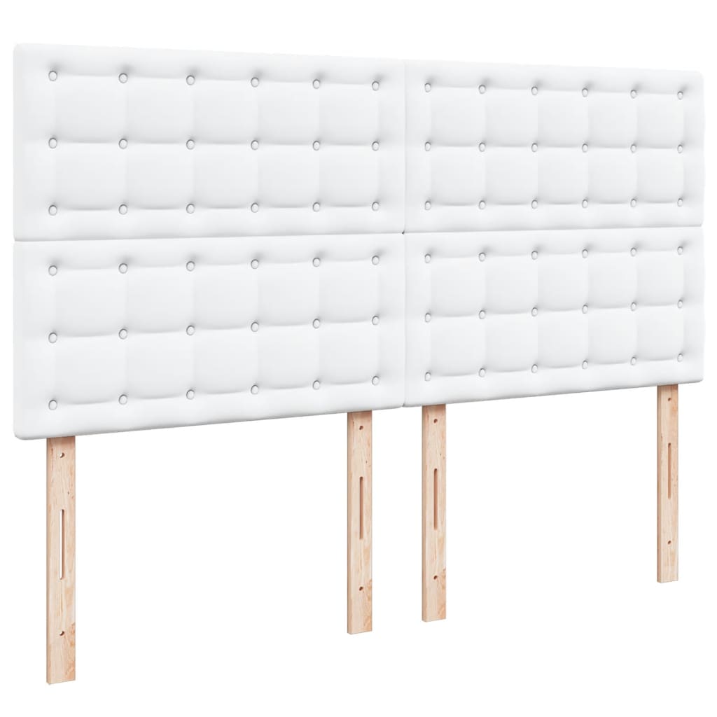 Pat box spring cu saltea, alb, 180x200 cm, piele ecologică GartenMobel Dekor