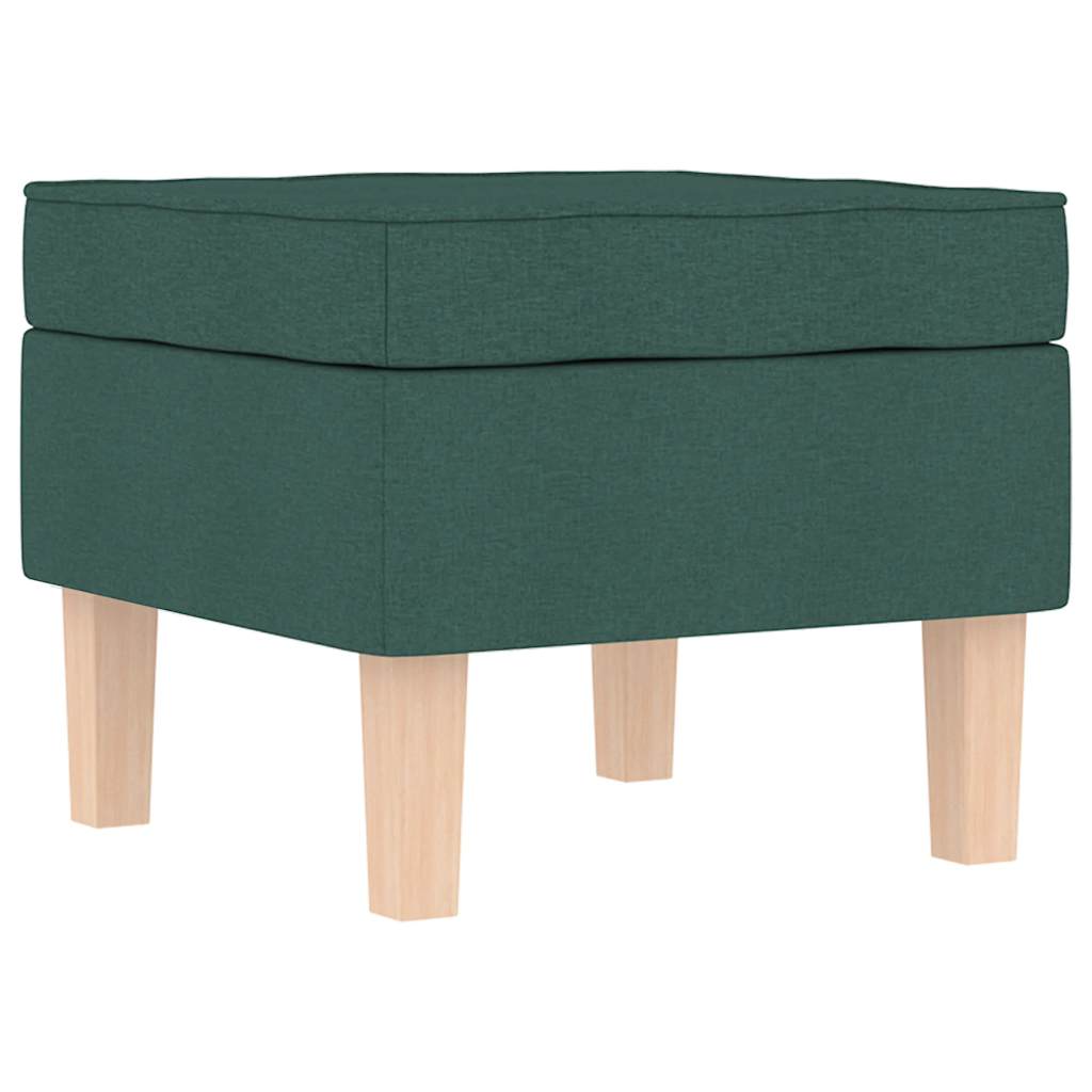 Scaun balansoar cu taburet, verde închis, textil GartenMobel Dekor