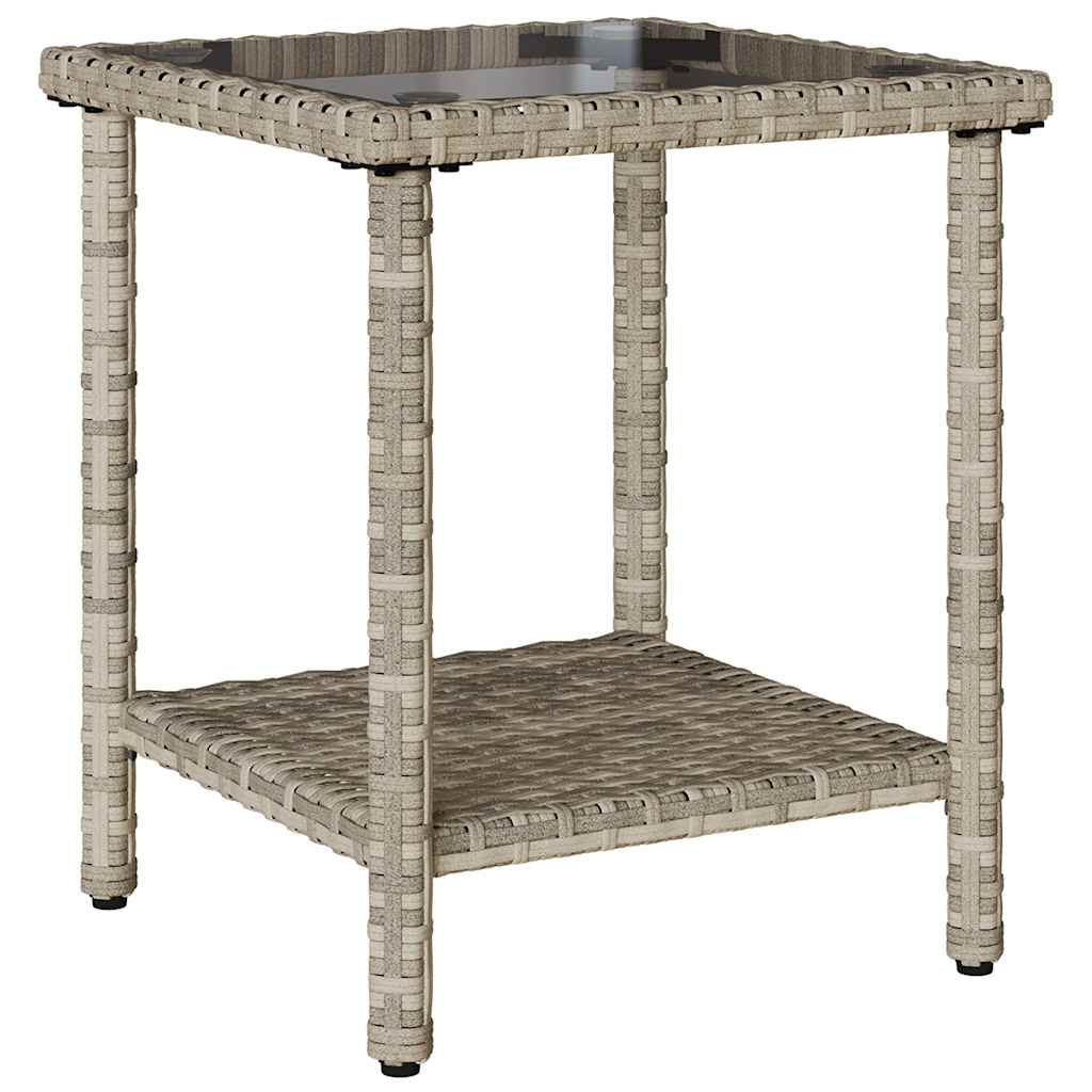 Canapea de grădină cu masă și perne în formă de L gri deschis GartenMobel Dekor