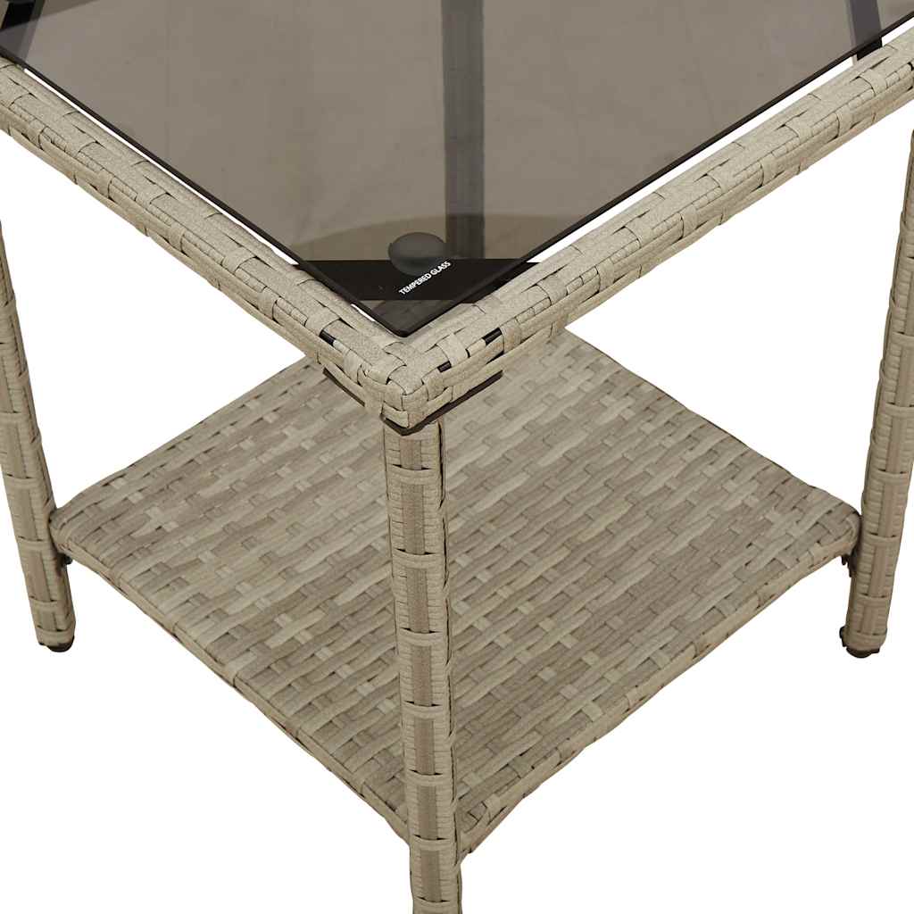 Canapea de grădină cu masă și perne în formă de L gri deschis GartenMobel Dekor