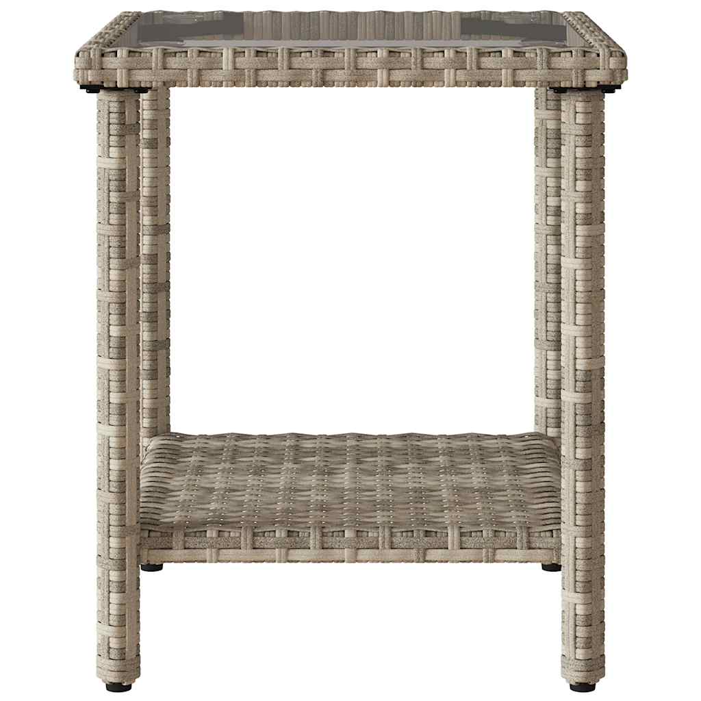 Canapea de grădină cu masă și perne în formă de L gri deschis GartenMobel Dekor