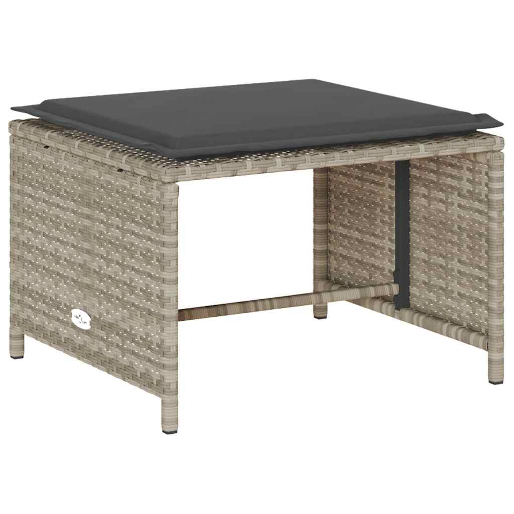 Set canapea de grădină 5 piese cu perne stivuibile gri deschis GartenMobel Dekor