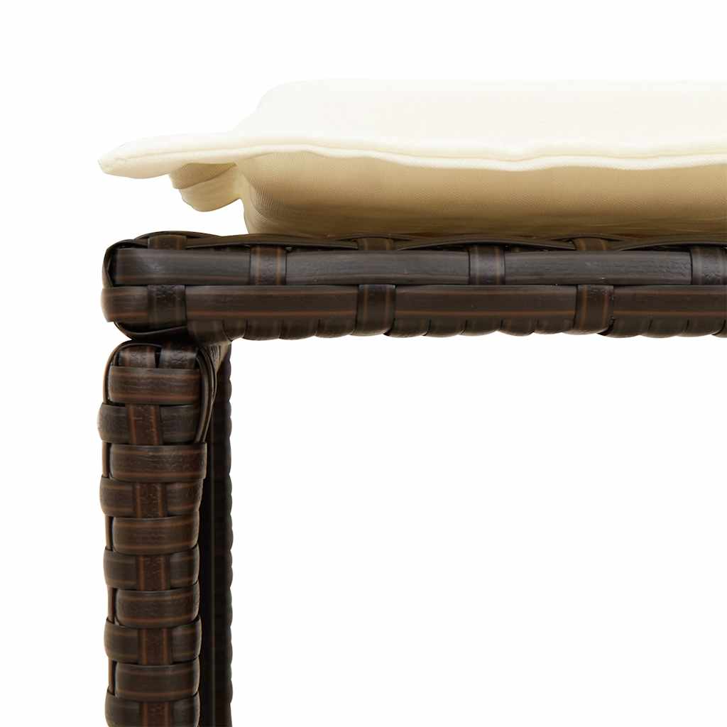 Set canapea grădină 5 piese cu perne stivuibile polirattan maro GartenMobel Dekor