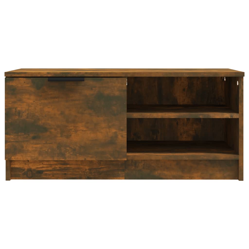 Comodă TV, 2 buc.,stejar fumuriu, 80x35x36,5 cm, lemn prelucrat GartenMobel Dekor