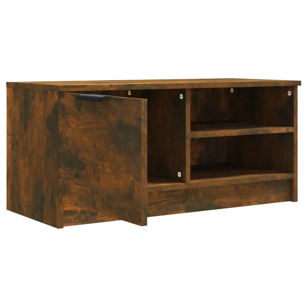 Comodă TV, 2 buc.,stejar fumuriu, 80x35x36,5 cm, lemn prelucrat GartenMobel Dekor