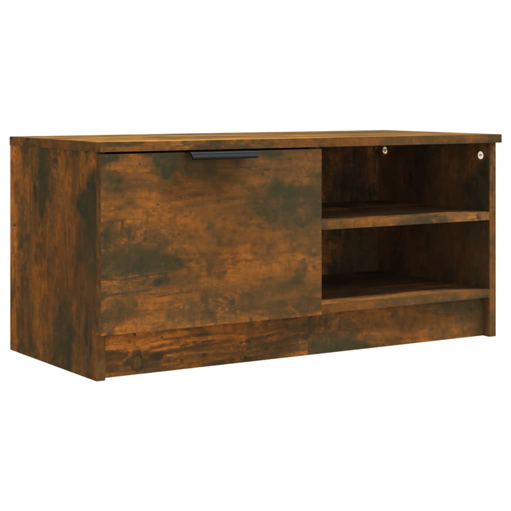Comodă TV, 2 buc.,stejar fumuriu, 80x35x36,5 cm, lemn prelucrat GartenMobel Dekor