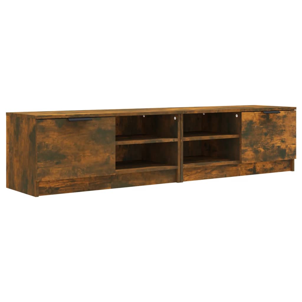 Comodă TV, 2 buc.,stejar fumuriu, 80x35x36,5 cm, lemn prelucrat GartenMobel Dekor