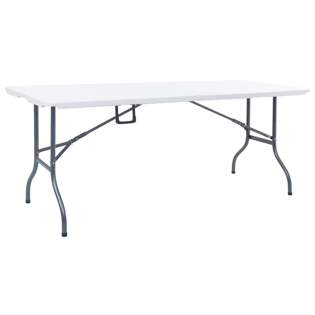 Masă de grădină pliabilă, alb, 180x72x72 cm, HDPE GartenMobel Dekor