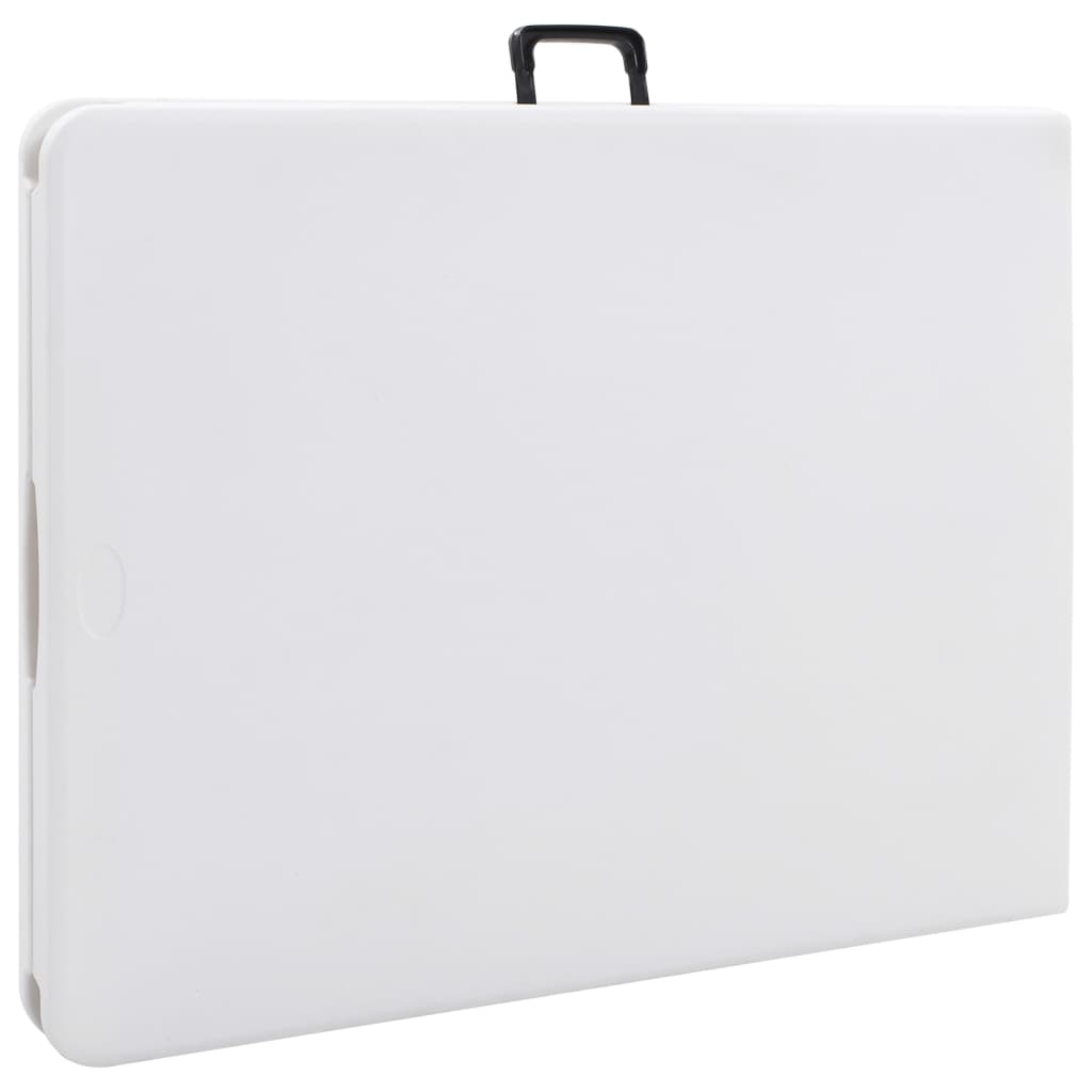 Masă de grădină pliabilă, alb, 180x72x72 cm, HDPE GartenMobel Dekor