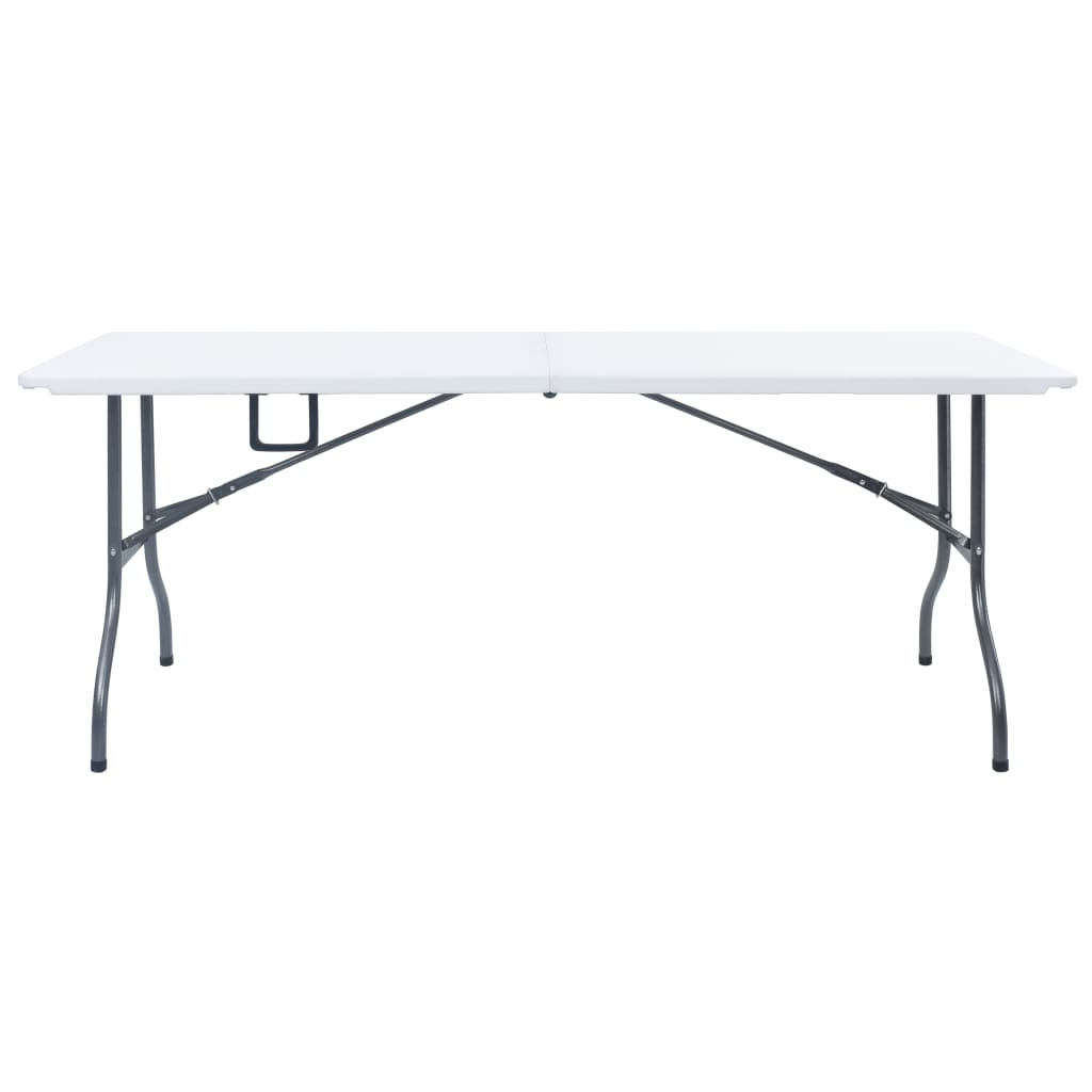 Masă de grădină pliabilă, alb, 180x72x72 cm, HDPE GartenMobel Dekor