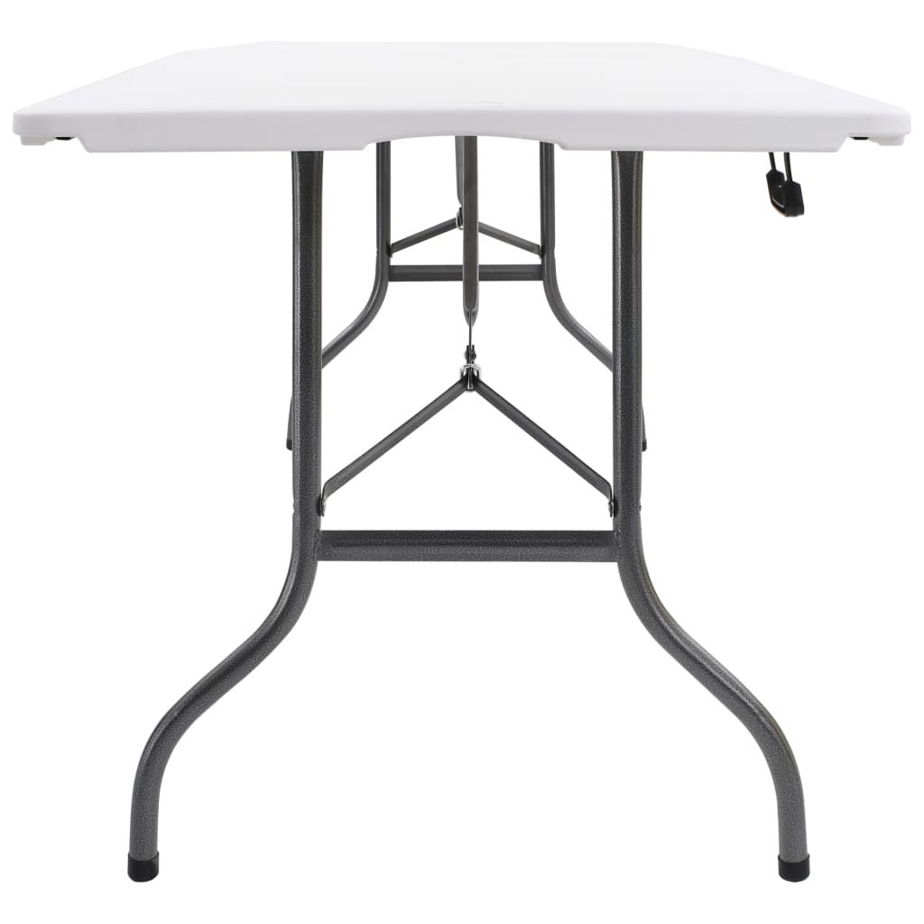Masă de grădină pliabilă, alb, 180x72x72 cm, HDPE GartenMobel Dekor