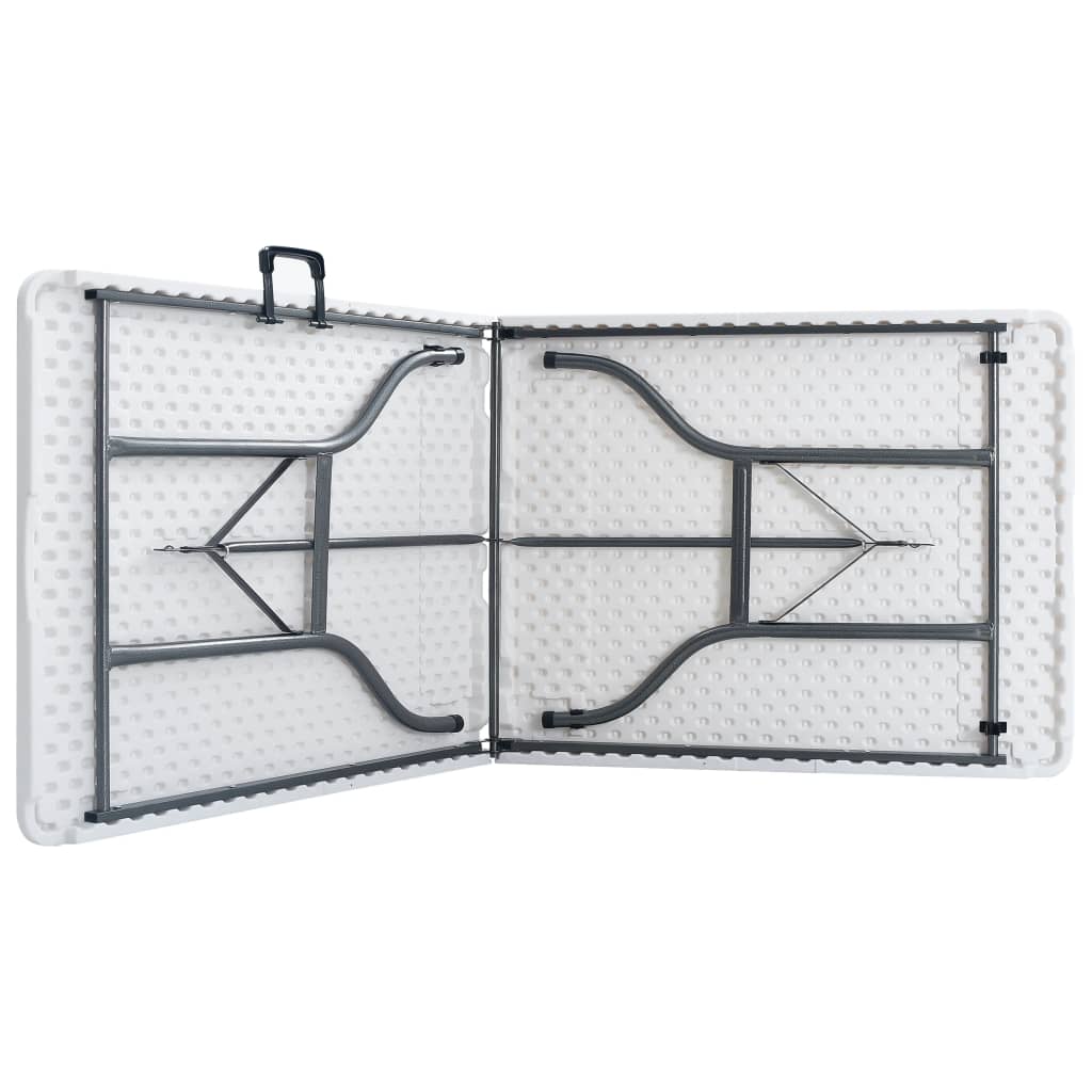 Masă de grădină pliabilă, alb, 180x72x72 cm, HDPE GartenMobel Dekor
