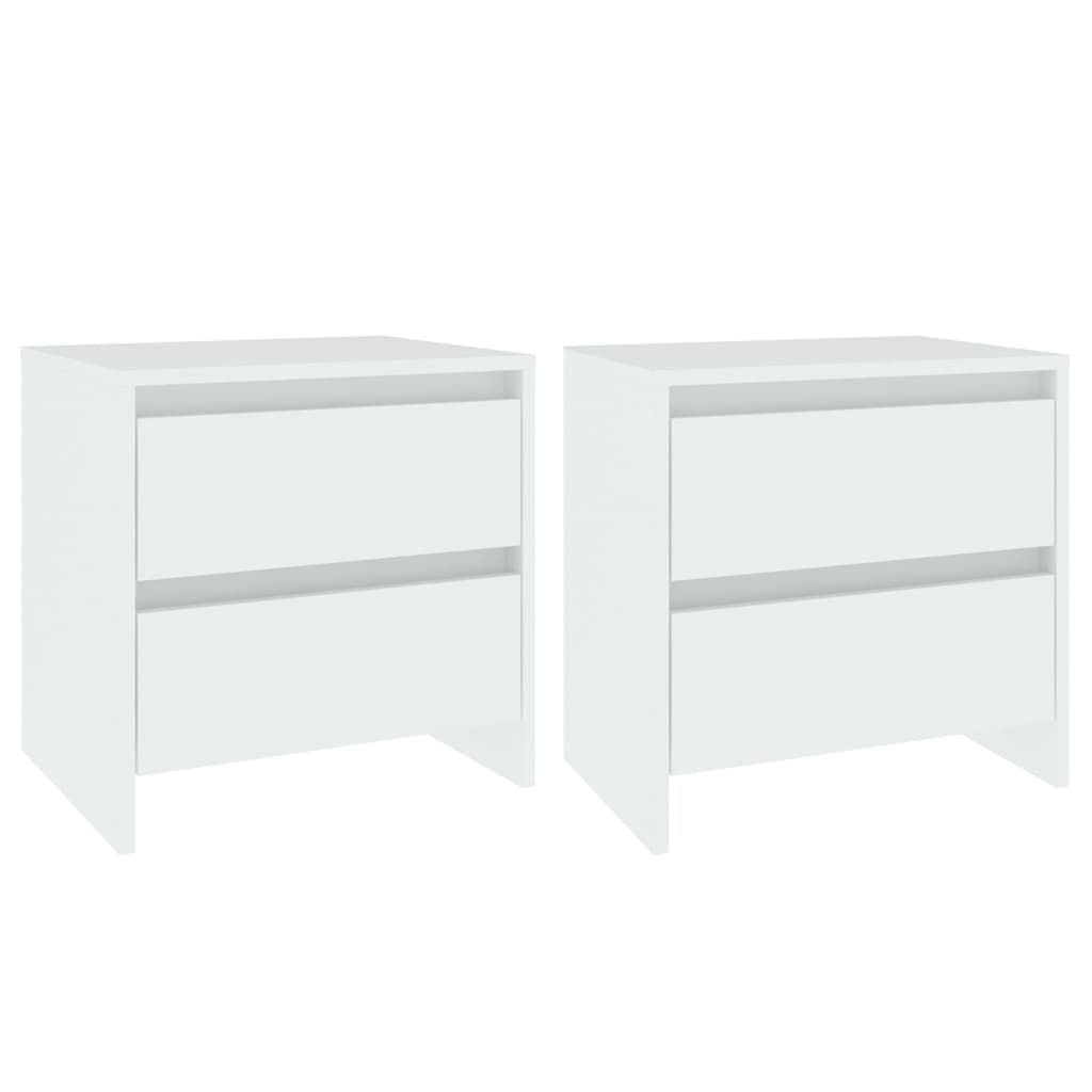 Noptiere, 2 buc., alb, 45x34,5x44,5 cm, PAL  GartenMobel Dekor