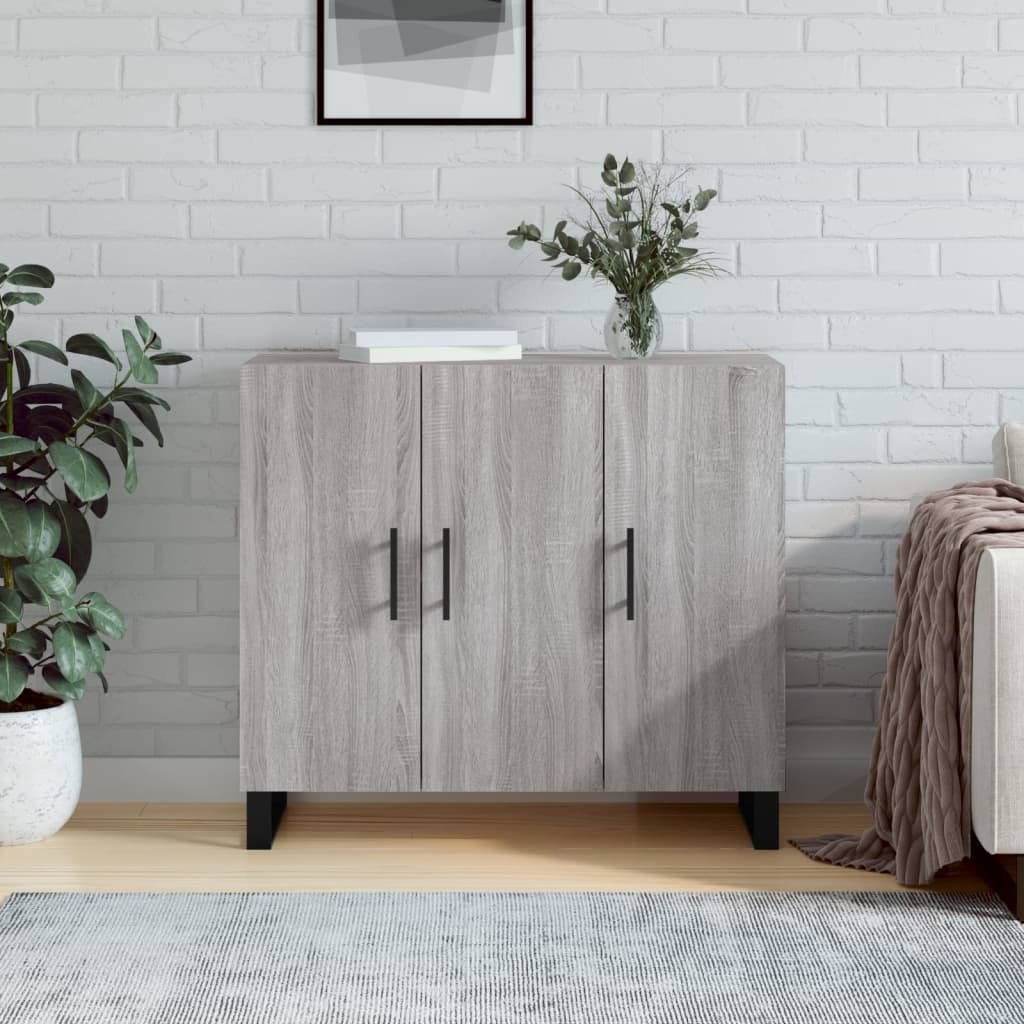 Dulap, gri sonoma, 90x34x80 cm, lemn compozit GartenMobel Dekor