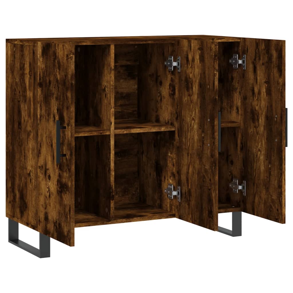 Dulap, stejar fumuriu, 90x34x80 cm, lemn compozit GartenMobel Dekor