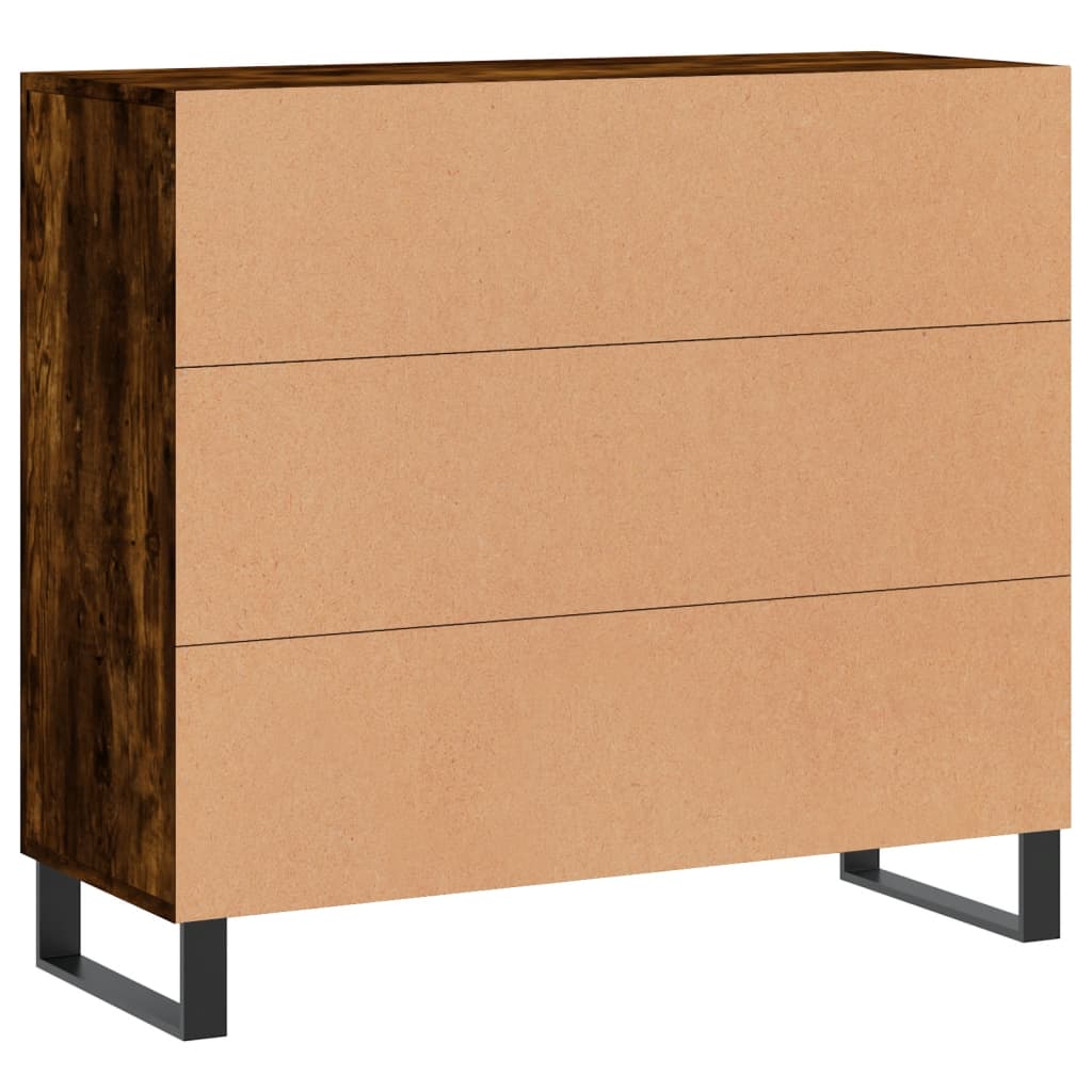 Dulap, stejar fumuriu, 90x34x80 cm, lemn compozit GartenMobel Dekor