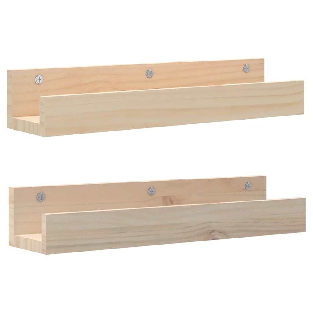 Rafturi de perete, 2 buc., 50x12x9 cm, lemn masiv de pin GartenMobel Dekor