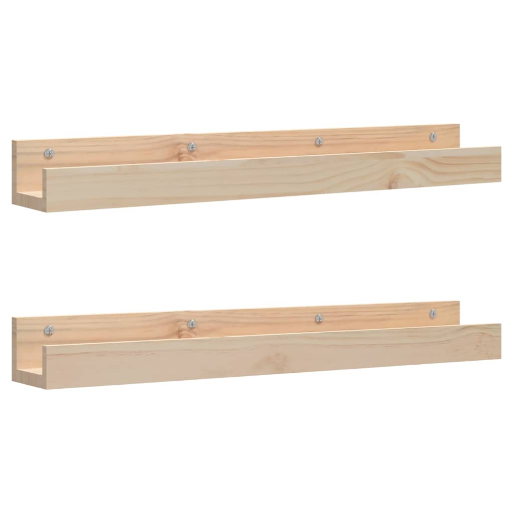 Rafturi de perete, 2 buc., 80x12x9 cm, lemn masiv de pin GartenMobel Dekor