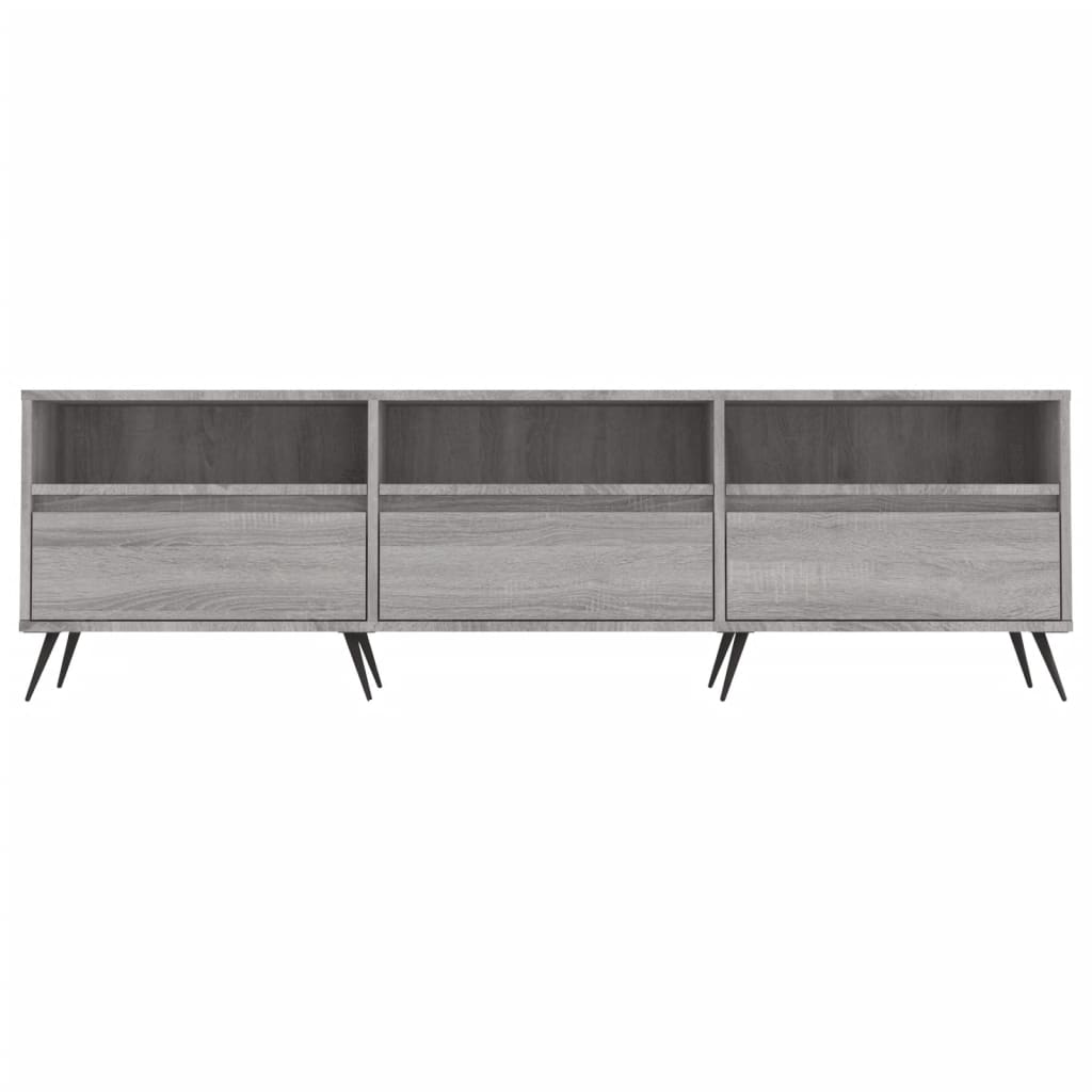 Comodă TV, gri sonoma, 150x30x44,5 cm, lemn prelucrat GartenMobel Dekor