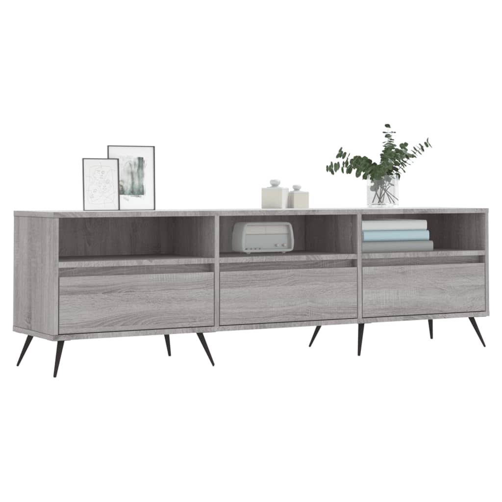 Comodă TV, gri sonoma, 150x30x44,5 cm, lemn prelucrat GartenMobel Dekor