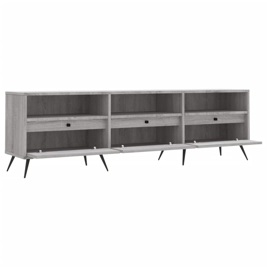 Comodă TV, gri sonoma, 150x30x44,5 cm, lemn prelucrat GartenMobel Dekor