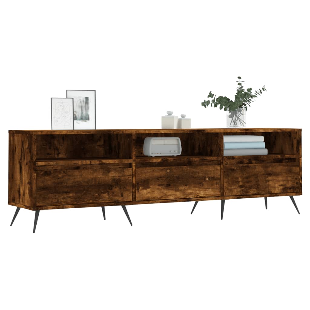 Comodă TV, stejar fumuriu, 150x30x44,5 cm, lemn prelucrat GartenMobel Dekor