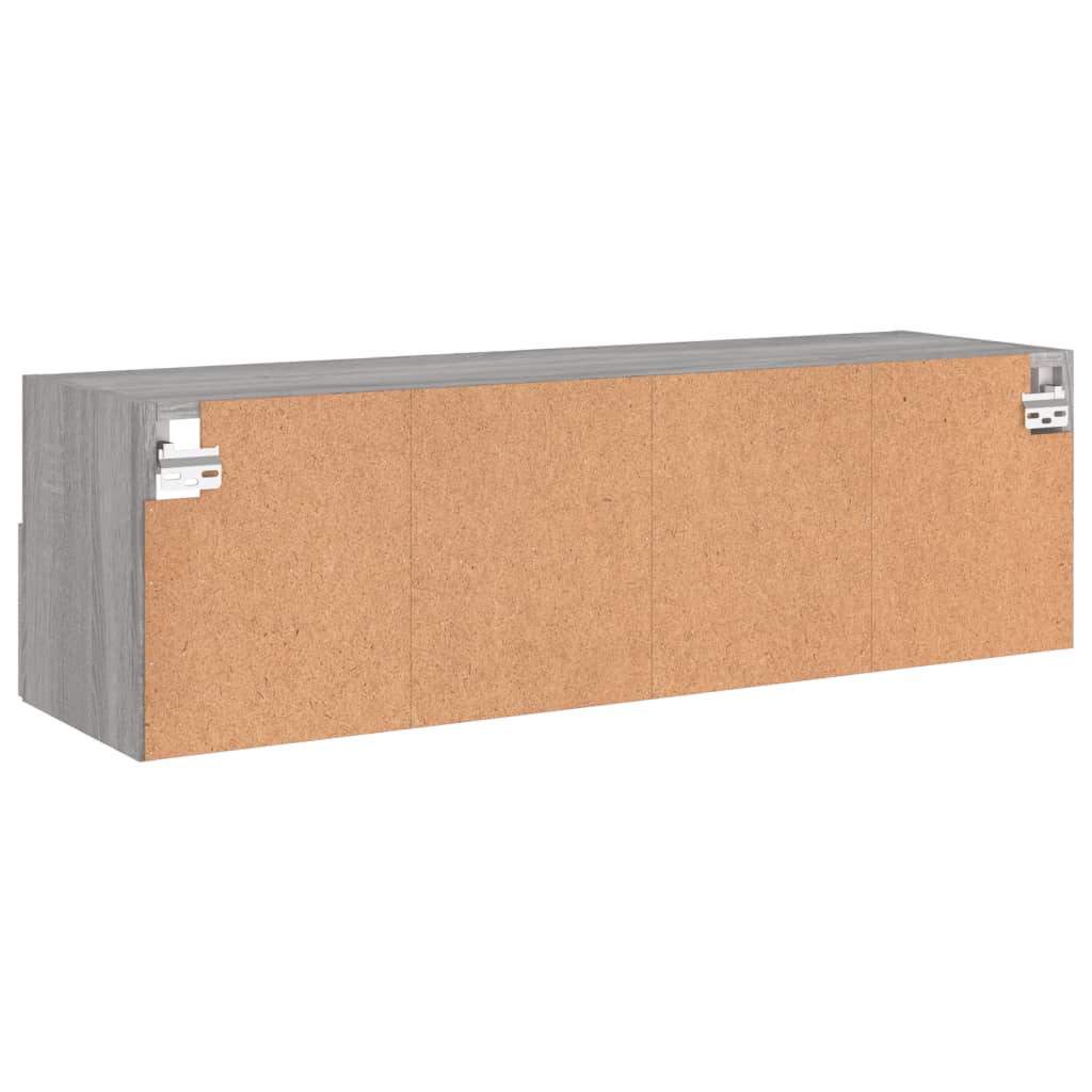 Comodă TV de perete, gri sonoma, 100x30x30 cm, lemn prelucrat GartenMobel Dekor
