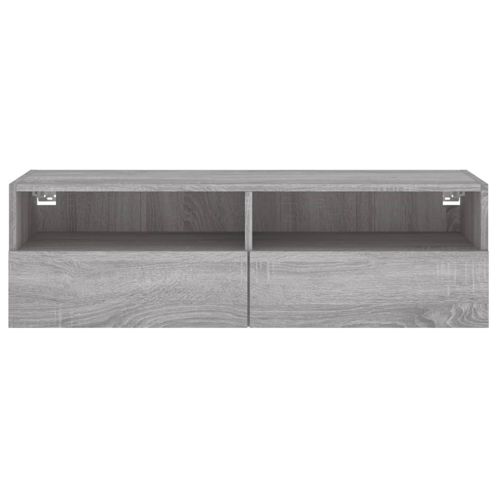 Comodă TV de perete, gri sonoma, 100x30x30 cm, lemn prelucrat GartenMobel Dekor