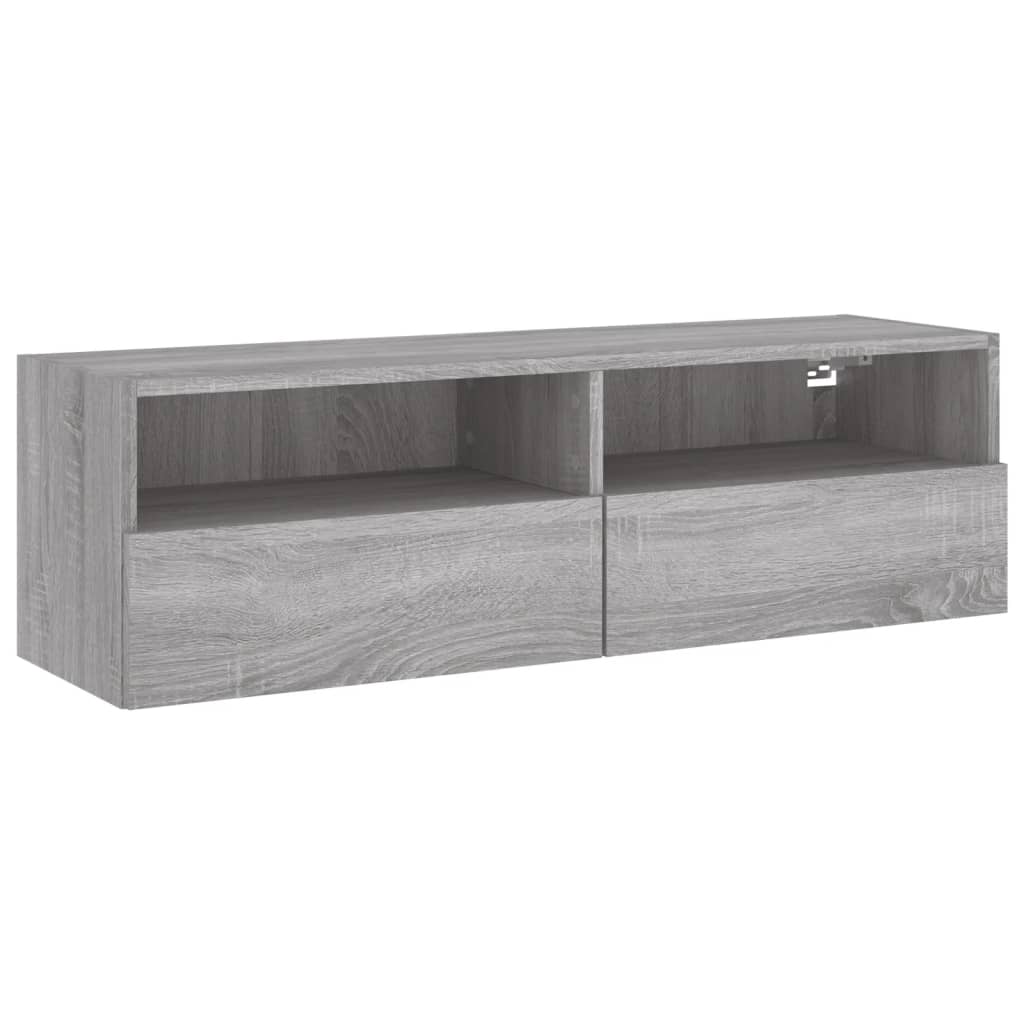 Comodă TV de perete, gri sonoma, 100x30x30 cm, lemn prelucrat GartenMobel Dekor