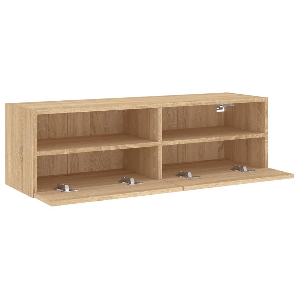 Comodă TV de perete, stejar sonoma, 100x30x30 cm lemn prelucrat GartenMobel Dekor