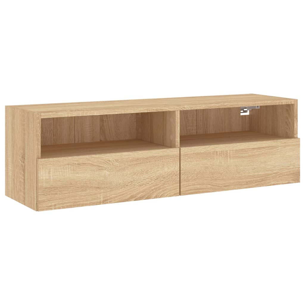 Comodă TV de perete, stejar sonoma, 100x30x30 cm lemn prelucrat GartenMobel Dekor