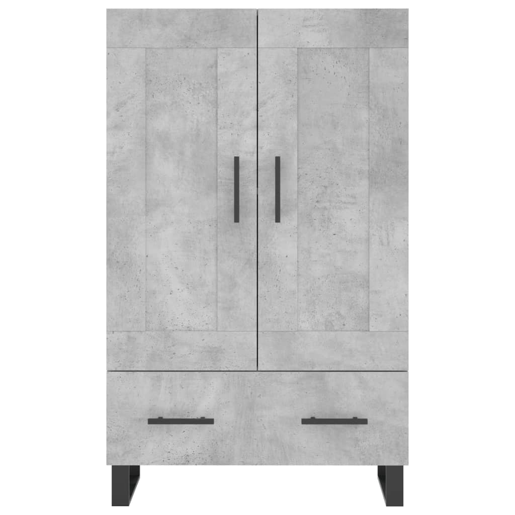 Dulap înalt, gri beton, 69,5x31x115 cm, lemn compozit GartenMobel Dekor