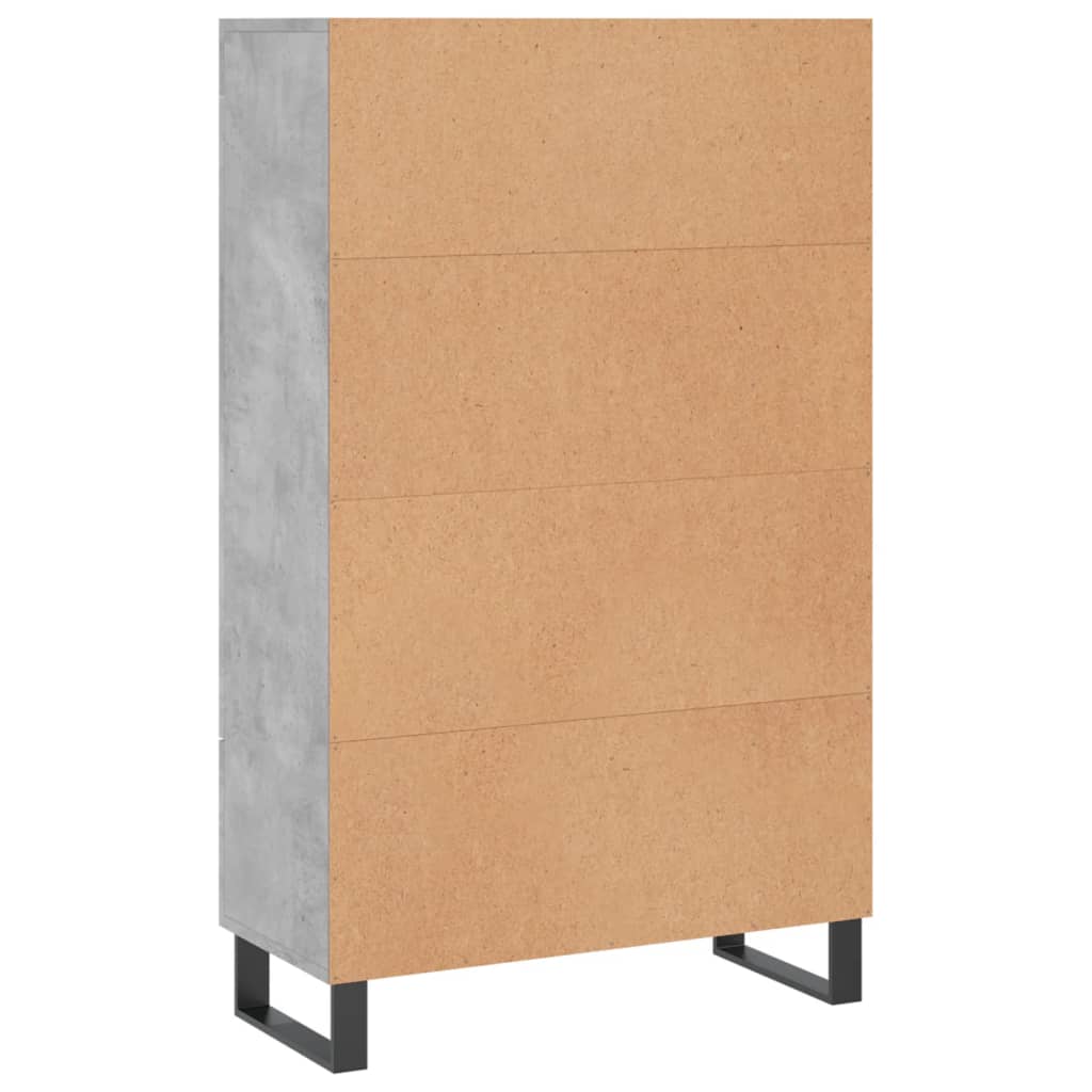 Dulap înalt, gri beton, 69,5x31x115 cm, lemn compozit GartenMobel Dekor
