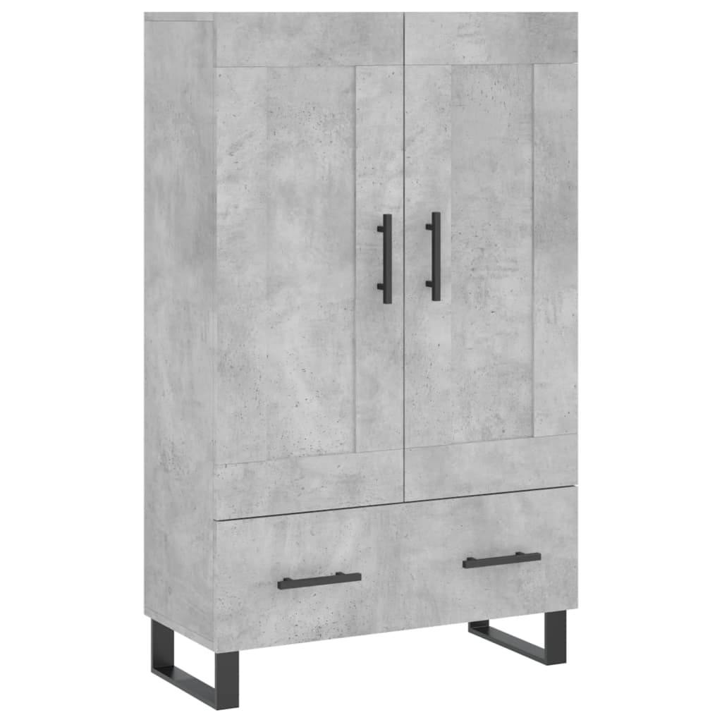 Dulap înalt, gri beton, 69,5x31x115 cm, lemn compozit GartenMobel Dekor