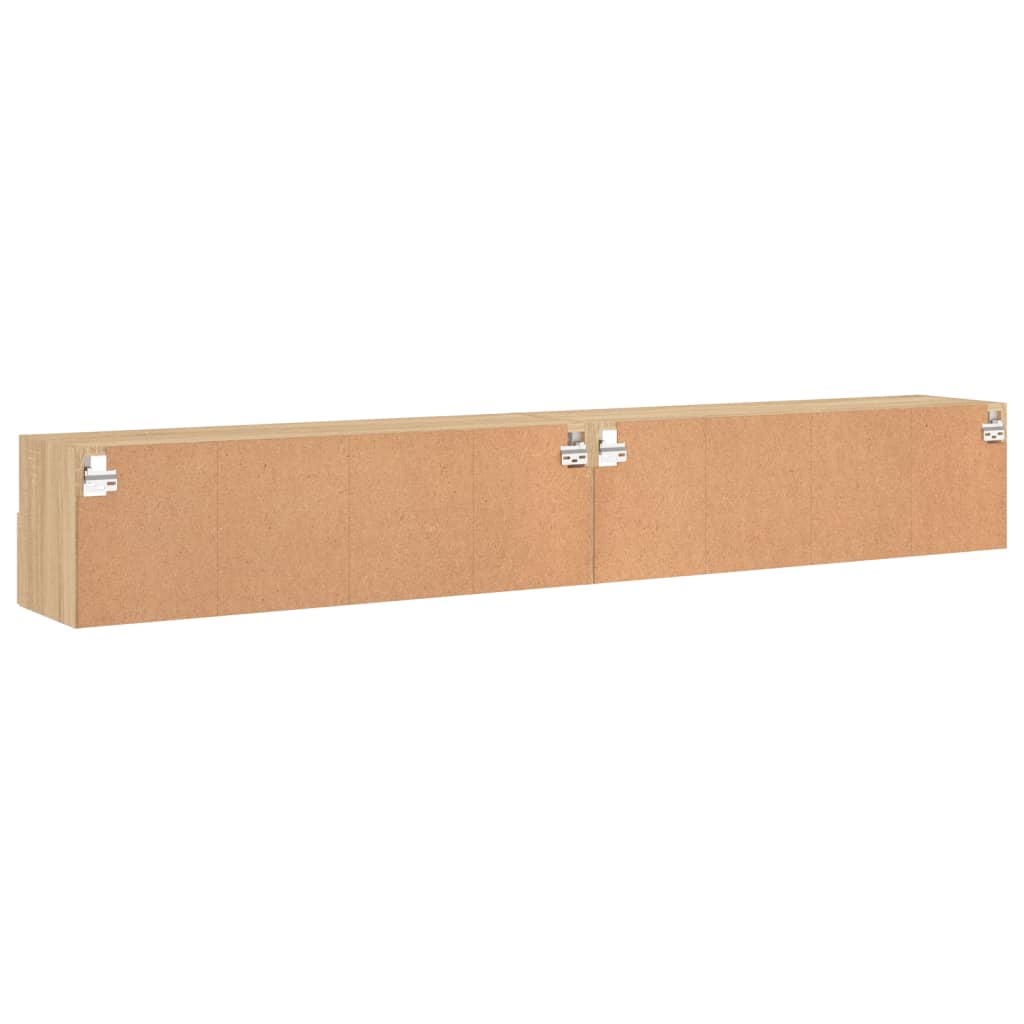 Dulapuri TV de perete 2 buc. stejar sonoma 100x30x30 cm lemn GartenMobel Dekor