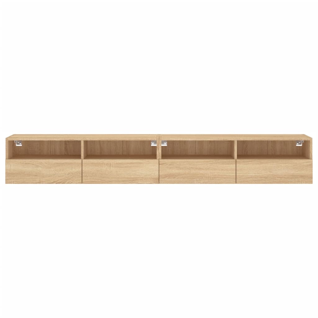 Dulapuri TV de perete 2 buc. stejar sonoma 100x30x30 cm lemn GartenMobel Dekor