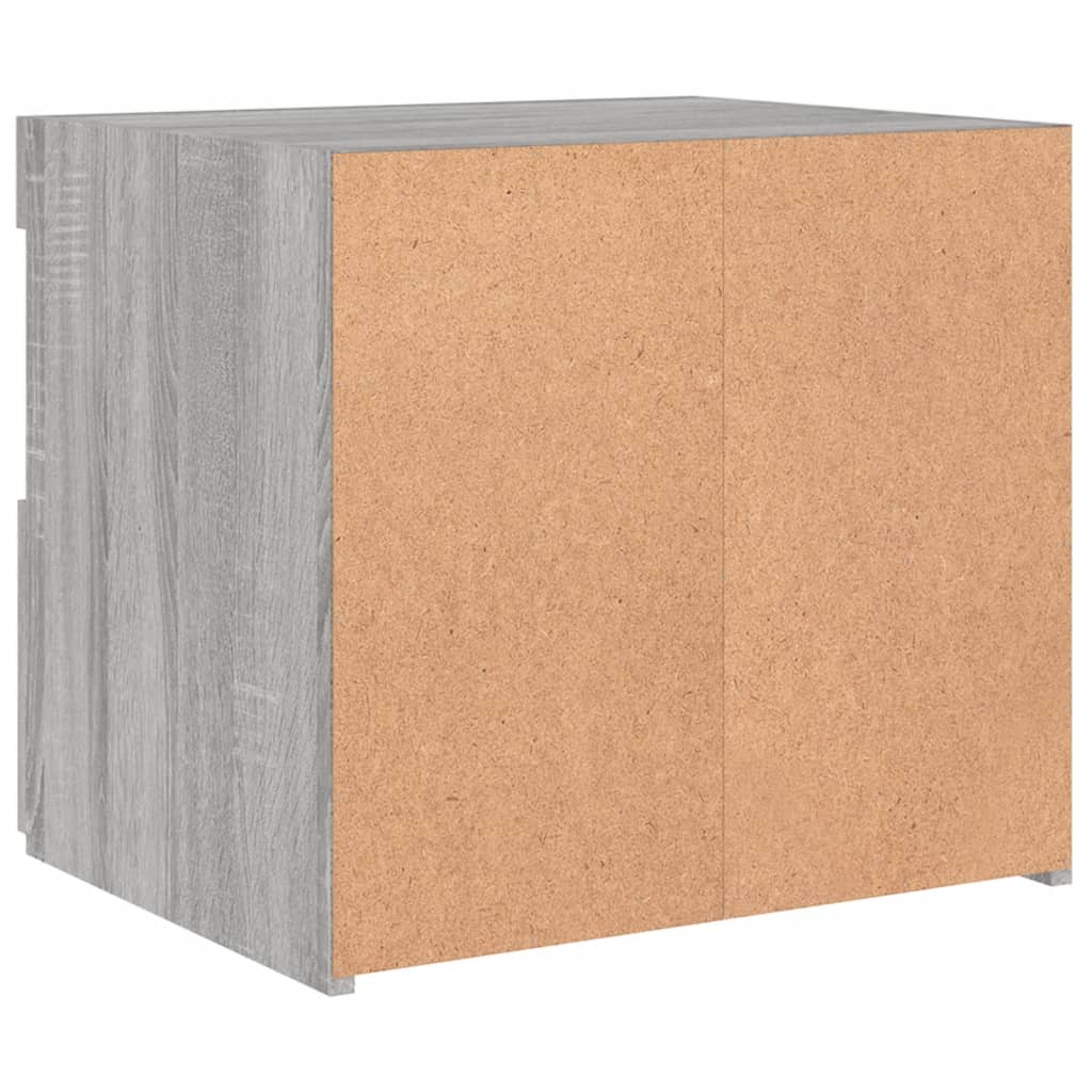 Noptieră cu lumini LED, gri sonoma, 50x40x45 cm GartenMobel Dekor