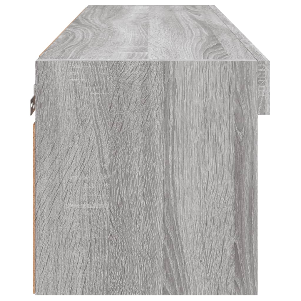 Comodă TV cu lumini LED, gri sonoma, 80x30x30 cm GartenMobel Dekor