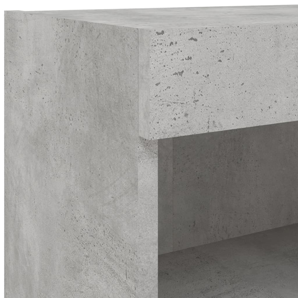Comode TV cu lumini LED, 2 buc., gri beton, 80x30x30 cm GartenMobel Dekor