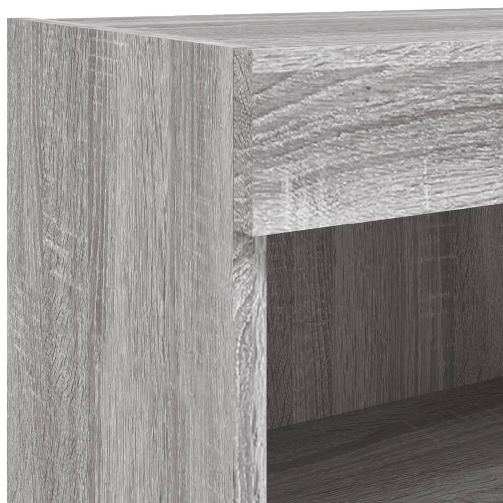 Comode TV cu lumini LED, 2 buc., gri sonoma, 80x30x30 cm GartenMobel Dekor