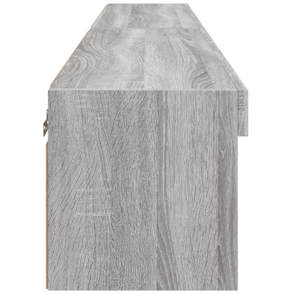 Comode TV cu lumini LED, 2 buc., gri sonoma, 80x30x30 cm GartenMobel Dekor