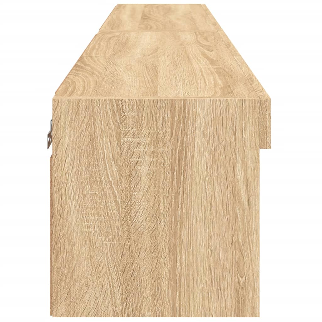 Comode TV cu lumini LED, 2 buc., stejar sonoma, 80x30x30 cm GartenMobel Dekor