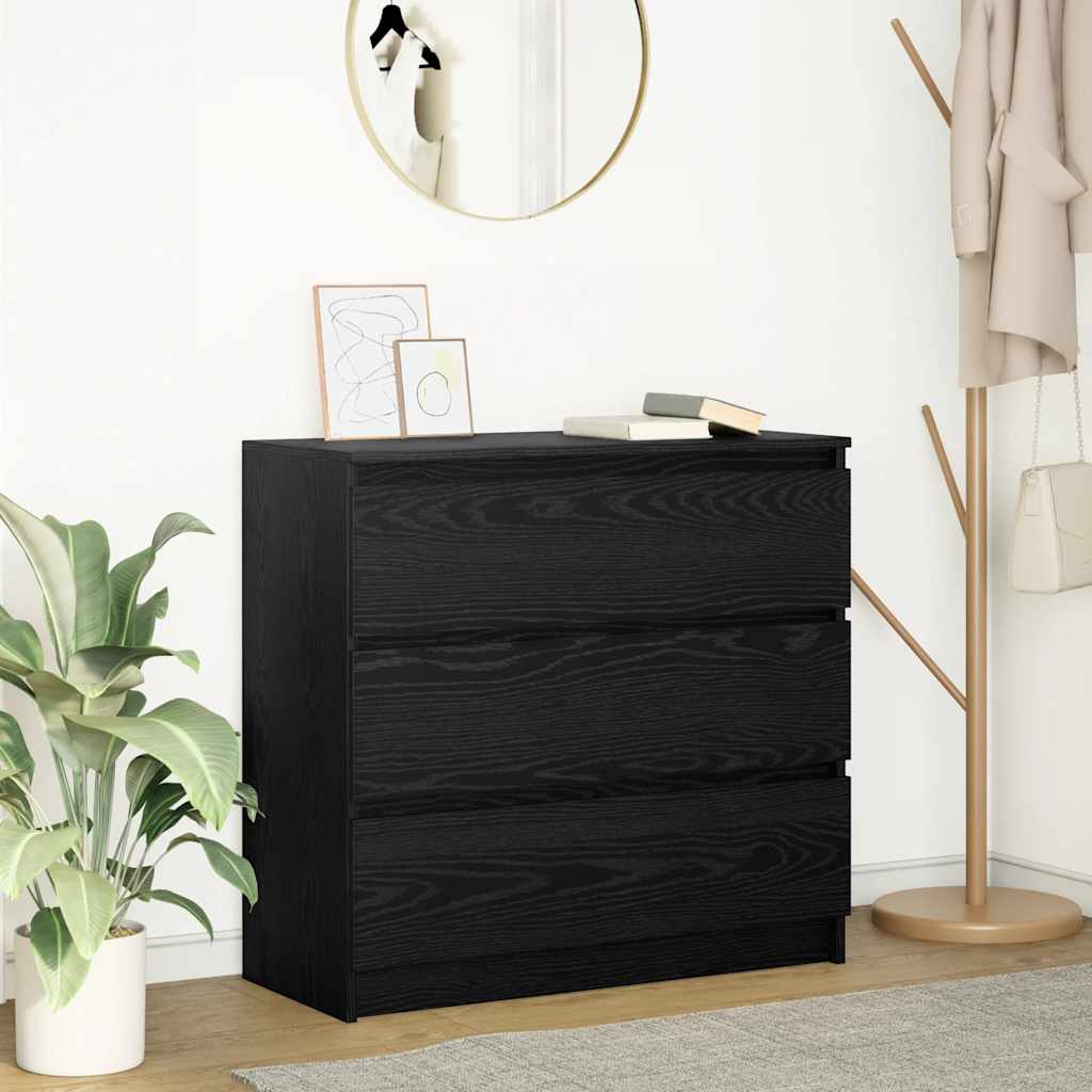 Bufetă Stejar negru 80x35x76 cm Lemn prelucrat GartenMobel Dekor
