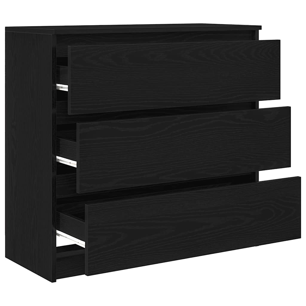 Bufetă Stejar negru 80x35x76 cm Lemn prelucrat GartenMobel Dekor