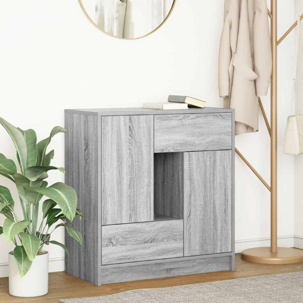 Bufetă cu sertare și uși Gri Sonoma 70,5x34x74,5 cm GartenMobel Dekor