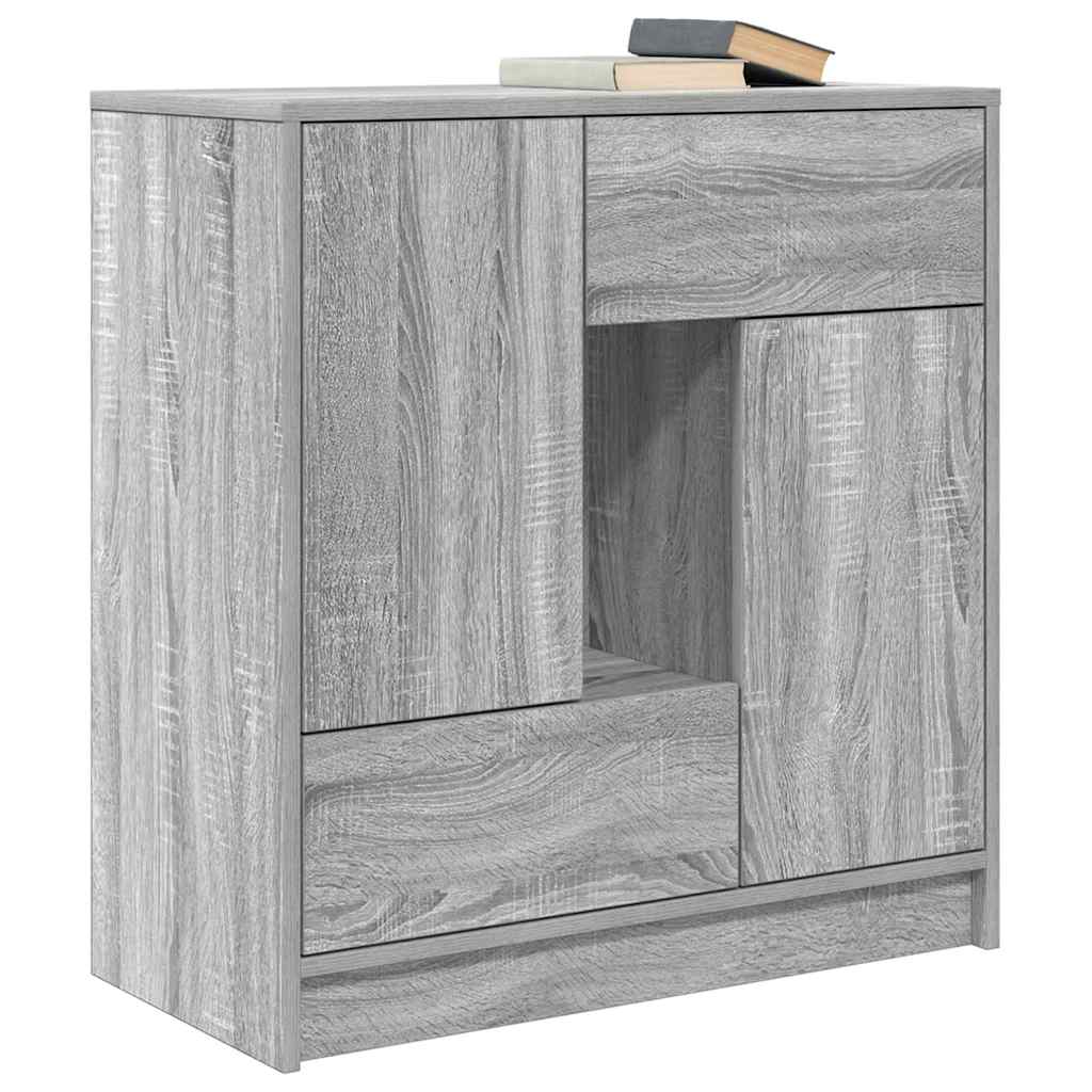Bufetă cu sertare și uși Gri Sonoma 70,5x34x74,5 cm GartenMobel Dekor